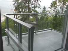 quiet two bedroom apartment Vancouver oversized balcony spectacular views of mountains & Burrard Inlet