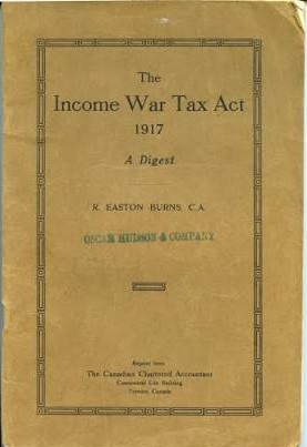 Подоходный налог в Канаде 1917 Подоходный налог в Канаде 1917 года Income War Tax Act